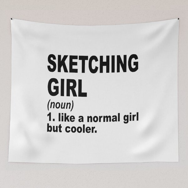 Item preview, sketching Girl Like A Normal Girl But Cooler,sketching Lovers Gift designed and sold by Dogs Geeky⭐⭐⭐⭐⭐.