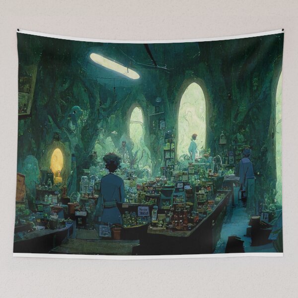 Item preview, Anime Style Messy Potion Shop 1 designed and sold by Styxiann.