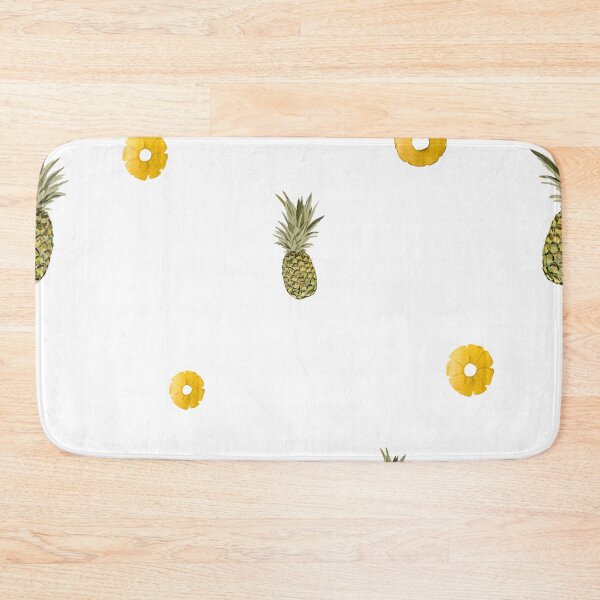 Item preview, Pineapple yellow fruit pattern watercolor designed and sold by Yana Mustafina | Boho Soulful Designs.