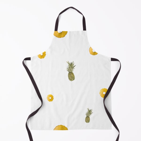 Item preview, Pineapple yellow fruit pattern watercolor designed and sold by Yana Mustafina | Boho Soulful Designs.