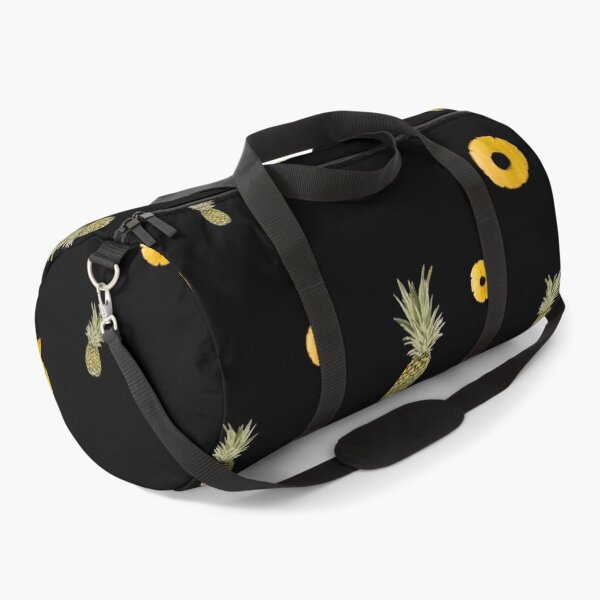 Item preview, Pineapple yellow fruit pattern watercolor black designed and sold by Yana Mustafina | Boho Soulful Designs.