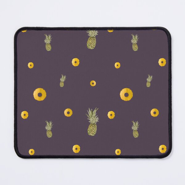 Item preview, Pineapple yellow fruit pattern watercolor purple designed and sold by Yana Mustafina | Boho Soulful Designs.