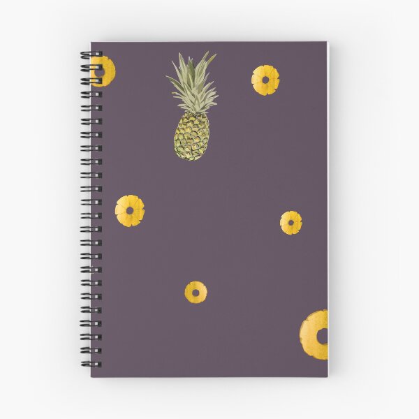 Artikelvorschau, Pineapple yellow fruit pattern watercolor purple entworfen und verkauft von Yana Mustafina | Boho Soulful Designs.