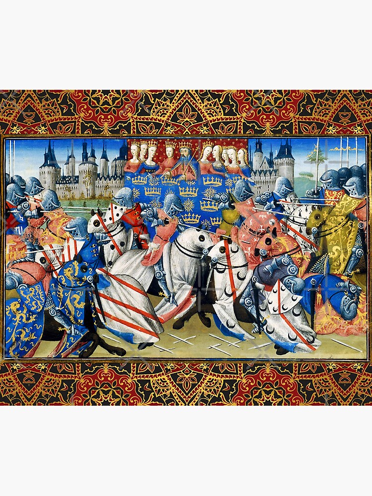 "GALAHAD COMBATTING IN THE TOURNAMENT OF CAMELOT Arthurian Legends