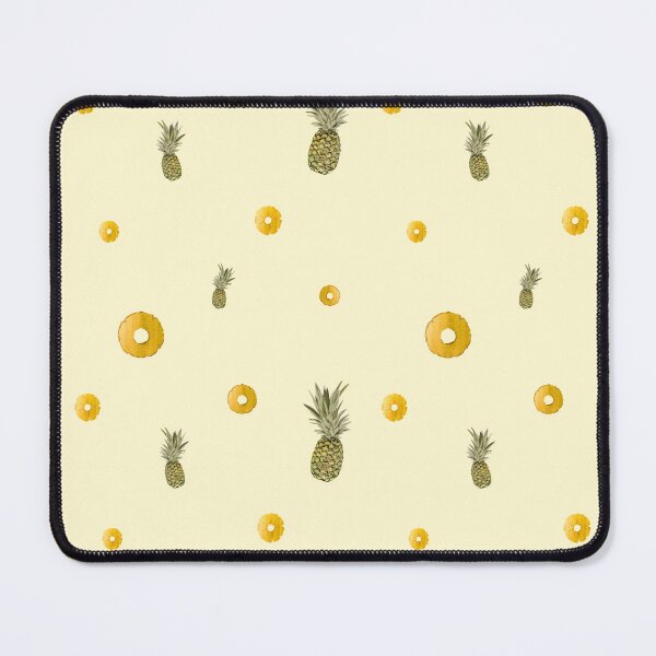 Item preview, Pineapple yellow fruit pattern watercolor yellow designed and sold by Yana Mustafina | Boho Soulful Designs.