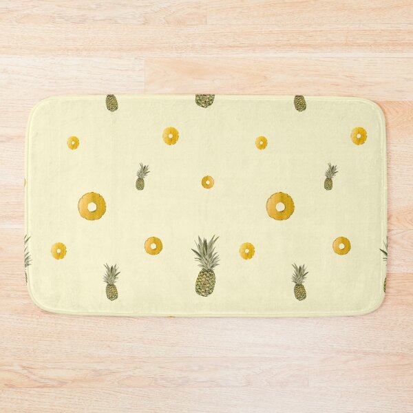 Item preview, Pineapple yellow fruit pattern watercolor yellow designed and sold by Yana Mustafina | Boho Soulful Designs.