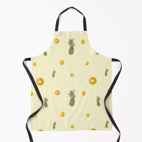 Item preview, Pineapple yellow fruit pattern watercolor yellow designed and sold by Yana Mustafina | Boho Soulful Designs.