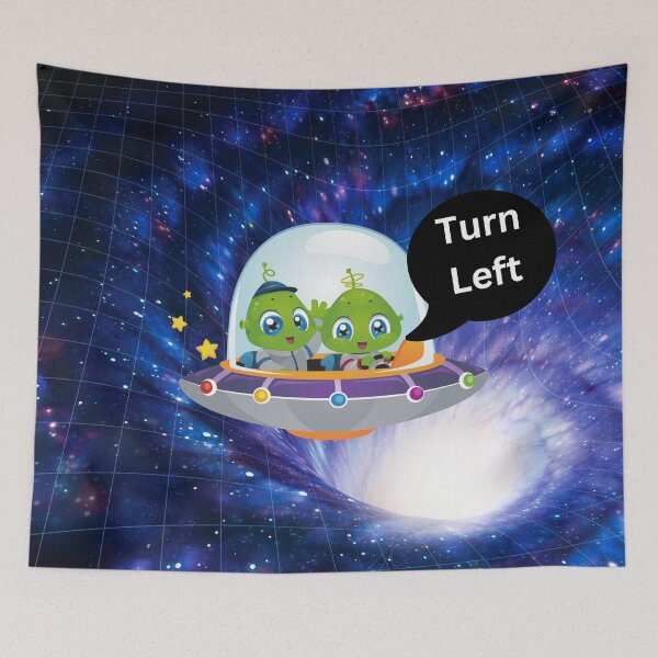 Item preview, alien flying space ship ufo disc black worm hole designed and sold by LGMmugsdesign.