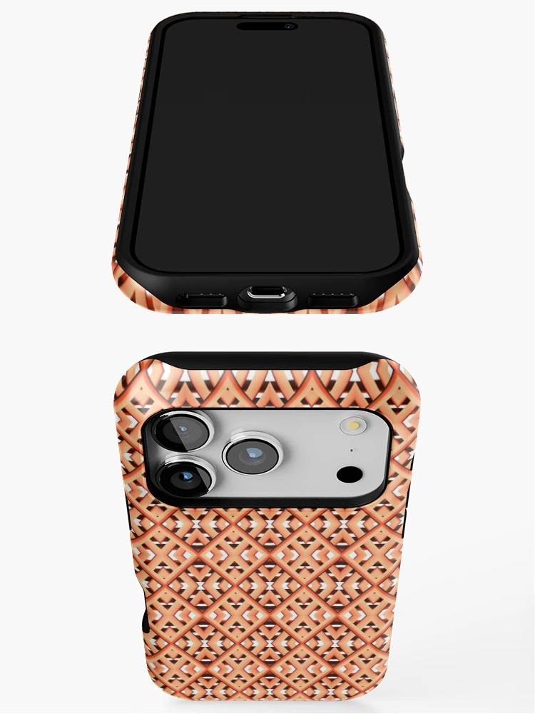 Thumbnail 3 of 4, iPhone Case, Light Orange pattern designed and sold by Work of art Shop.