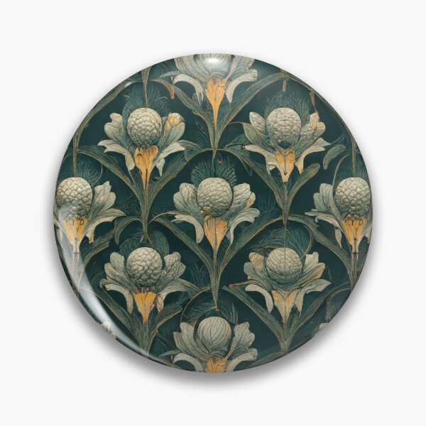 Item preview, Seedling Floral Art Nouveau Pattern Alphonse Mucha William Morris Florals designed and sold by NouveauPatterns.