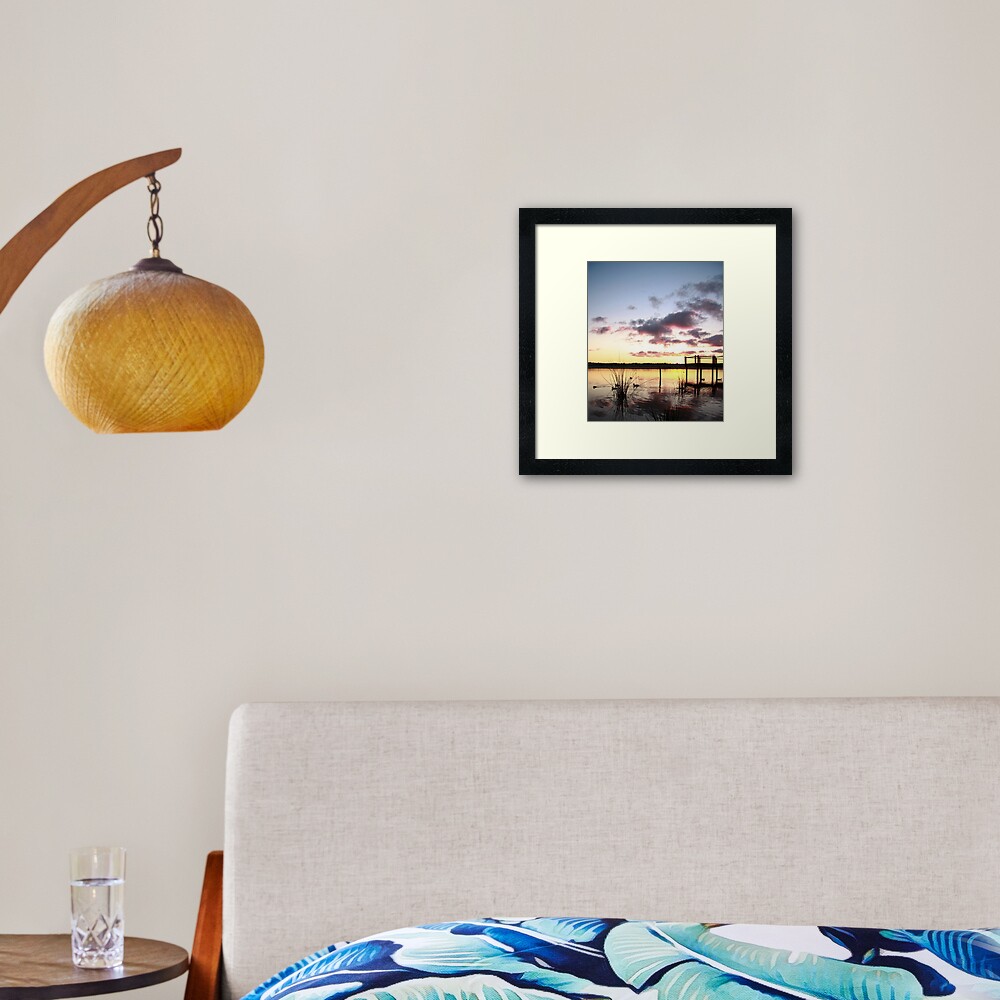 Sunrise over Lake Joondalup Framed Art Print