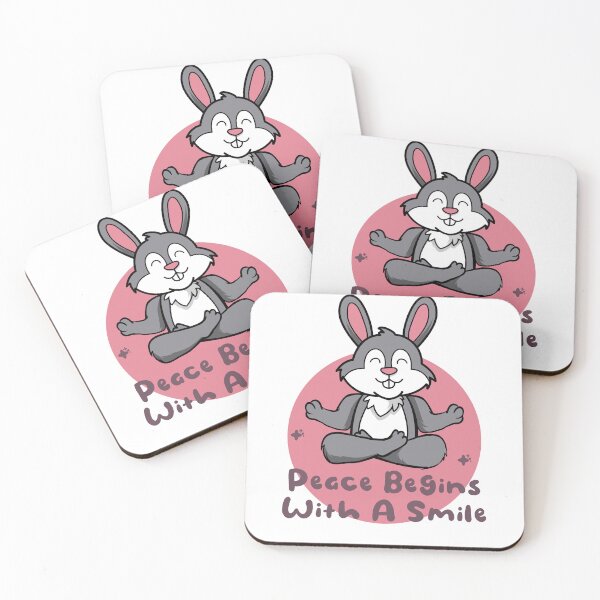 Item preview, Kawaii funny rabbit practice yoga poses pink designed and sold by Awesome 4 all.