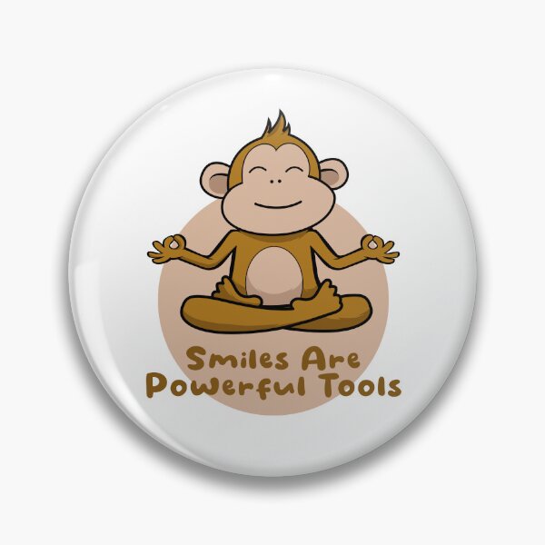 Item preview, Kawaii funny brown monkey smiling and doing yoga designed and sold by Awesome 4 all.