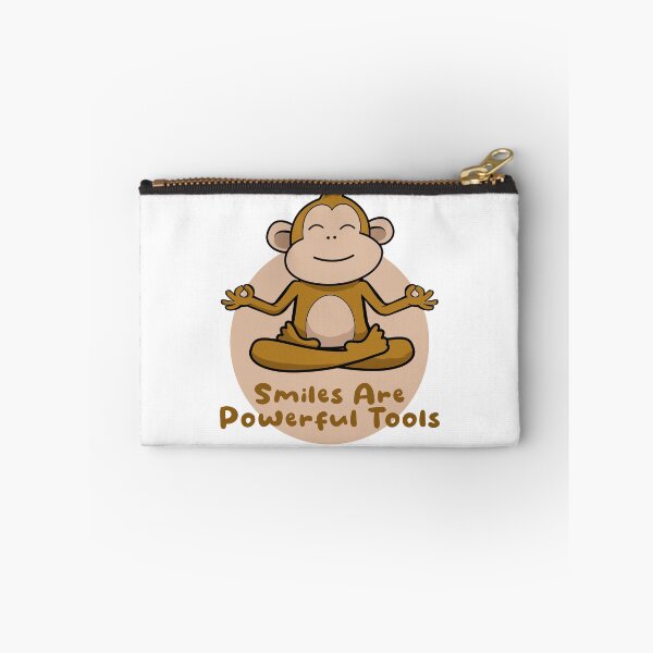 Item preview, Kawaii funny brown monkey smiling and doing yoga designed and sold by Awesome 4 all.