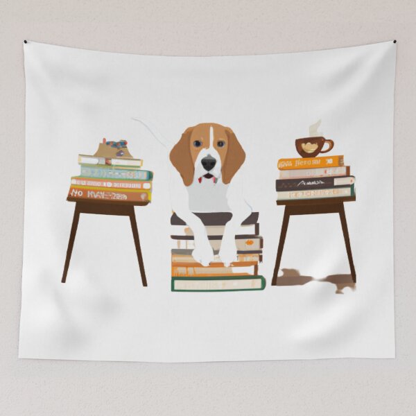 Item preview, dogs books and coffee dog reader coffee quote	 designed and sold by SR8891.