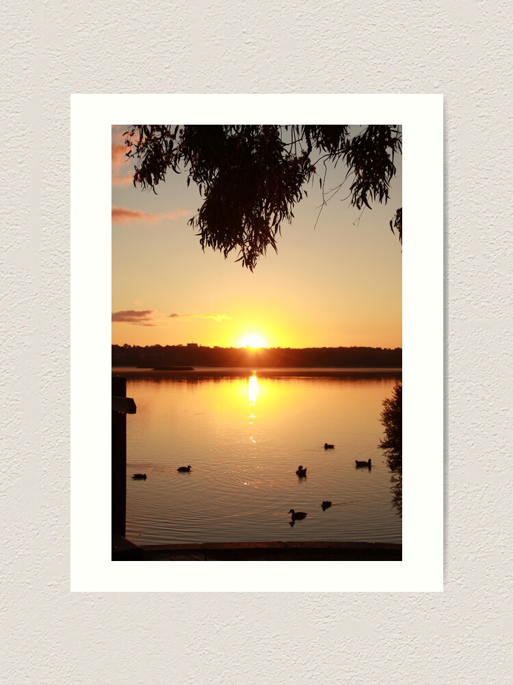 Alternate view of Sunrise over Lake Joondalup Art Print