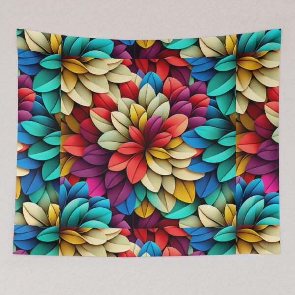 Item preview, Colorful Flower Petals Seamless Pattern designed and sold by Gamicnum.