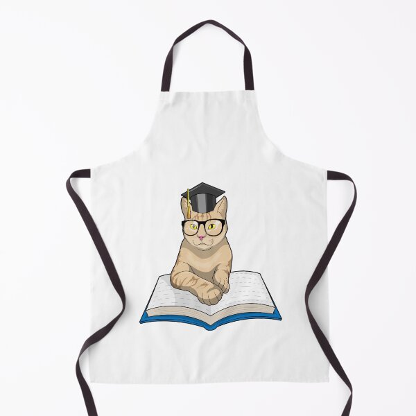 Aperçu de l'œuvre Cat Professor Book Glasses créée et vendue par Snabdesign84.
