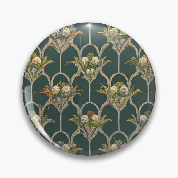 Item preview, Budding Floral Art Nouveau Pattern Alphonse Mucha William Morris Florals designed and sold by NouveauPatterns.