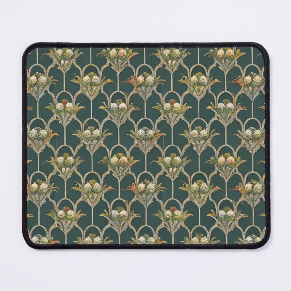 Item preview, Budding Floral Art Nouveau Pattern Alphonse Mucha William Morris Florals designed and sold by NouveauPatterns.