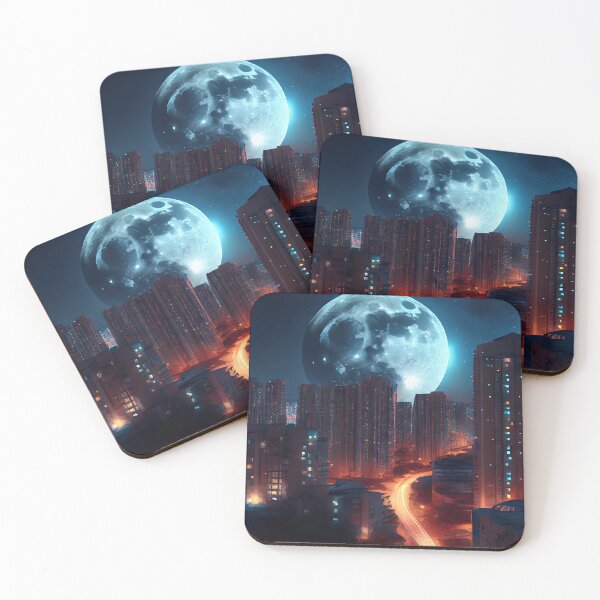 Item preview, Supermoon over Dallas designed and sold by OccultDreams.
