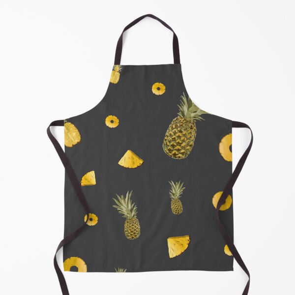 Item preview, Pineapple yellow fruit a cute pattern watercolor grey designed and sold by Yana Mustafina | Boho Soulful Designs.
