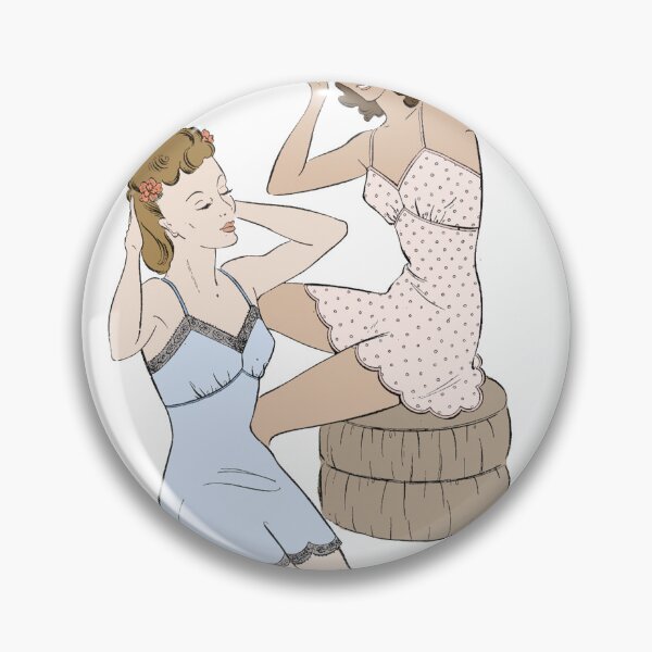 Item preview, 1940s Vintage Inspired Sewing Pattern Illustration of Ladies Wearing Slips designed and sold by Zuzu22222.