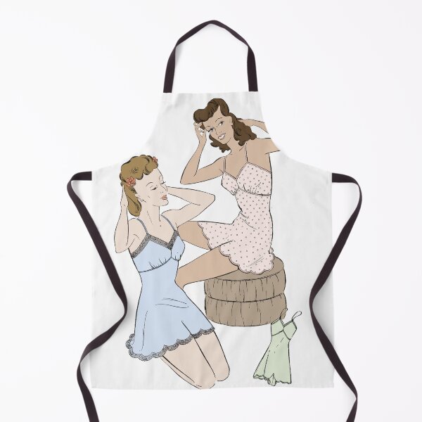 Item preview, 1940s Vintage Inspired Sewing Pattern Illustration of Ladies Wearing Slips designed and sold by Zuzu22222.