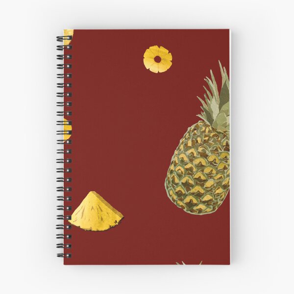 Artikelvorschau, Pineapple yellow fruit a cute pattern watercolor red entworfen und verkauft von Yana Mustafina | Boho Soulful Designs.