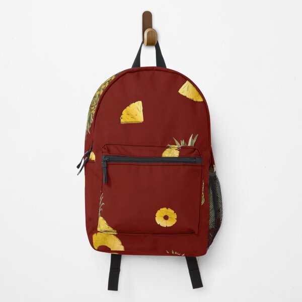 Item preview, Pineapple yellow fruit a cute pattern watercolor red designed and sold by Yana Mustafina | Boho Soulful Designs.