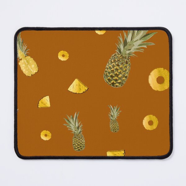 Item preview, Pineapple yellow fruit a cute pattern watercolor orange designed and sold by Yana Mustafina | Boho Soulful Designs.