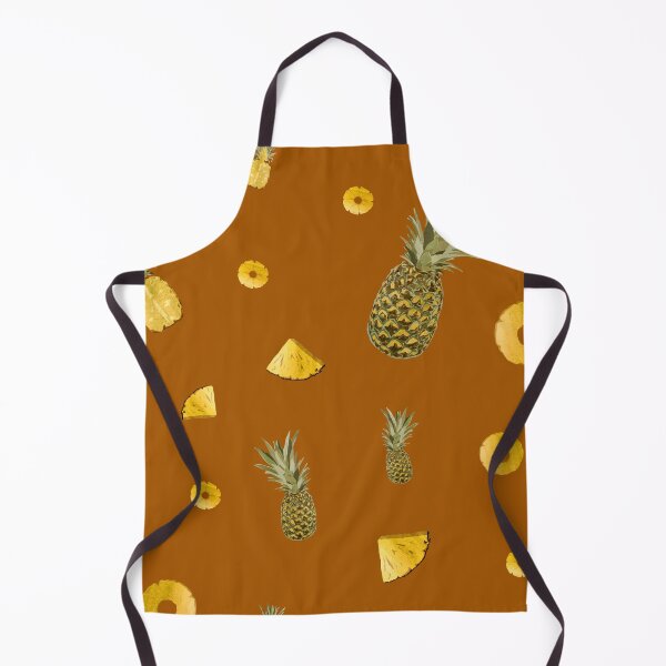 Item preview, Pineapple yellow fruit a cute pattern watercolor orange designed and sold by Yana Mustafina | Boho Soulful Designs.
