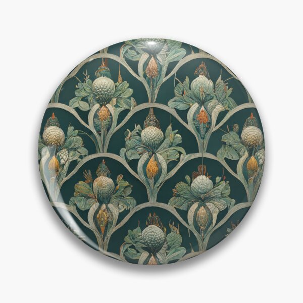 Item preview, Verdant Floral Art Nouveau Pattern Alphonse Mucha William Morris Florals designed and sold by NouveauPatterns.