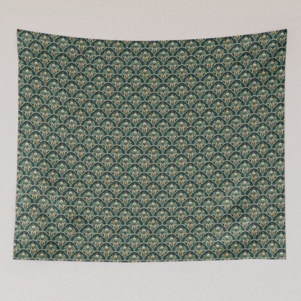 Item preview, Verdant Floral Art Nouveau Pattern Alphonse Mucha William Morris Florals designed and sold by NouveauPatterns.