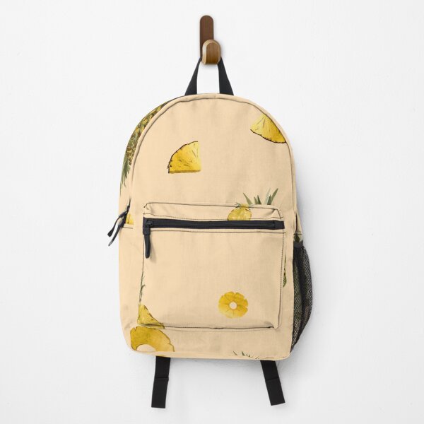Item preview, Pineapple yellow fruit a cute pattern watercolor beige designed and sold by Yana Mustafina | Boho Soulful Designs.