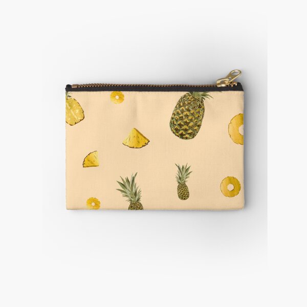 Item preview, Pineapple yellow fruit a cute pattern watercolor beige designed and sold by Yana Mustafina | Boho Soulful Designs.