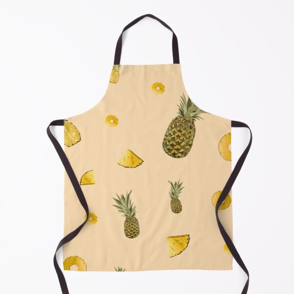 Item preview, Pineapple yellow fruit a cute pattern watercolor beige designed and sold by Yana Mustafina | Boho Soulful Designs.