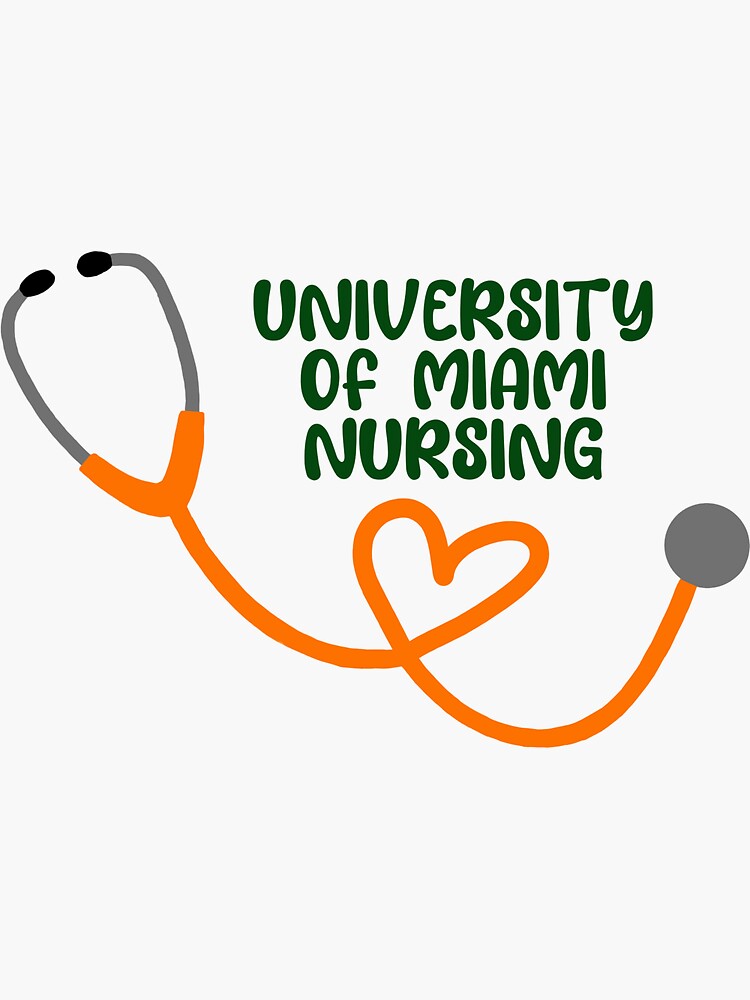 "University of Miami Nursing, UMiami" Sticker for Sale by CKDDesigns