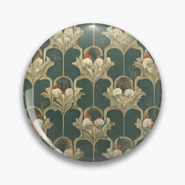 Item preview, Regal Floral Art Nouveau Pattern Alphonse Mucha William Morris Florals designed and sold by NouveauPatterns.