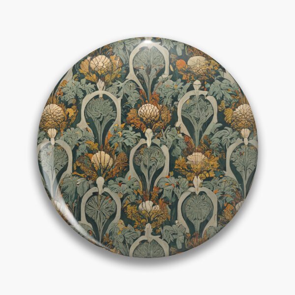 Item preview, Elegant Floral Art Nouveau Pattern Alphonse Mucha William Morris Florals designed and sold by NouveauPatterns.