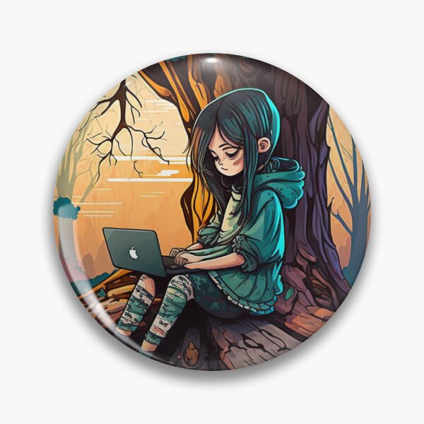 Item preview, Freelance Girl - Girl doing freelance work on macbook designed and sold by GAJANAYAKA.