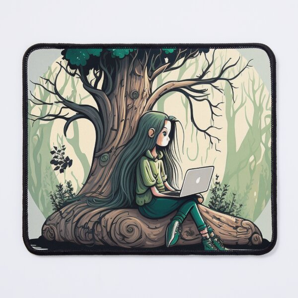 Item preview, Freelance Girl - Girl doing freelance work on macbook designed and sold by GAJANAYAKA.