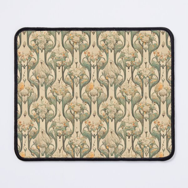 Item preview, Spring Floral Art Nouveau Pattern Alphonse Mucha William Morris Florals designed and sold by NouveauPatterns.
