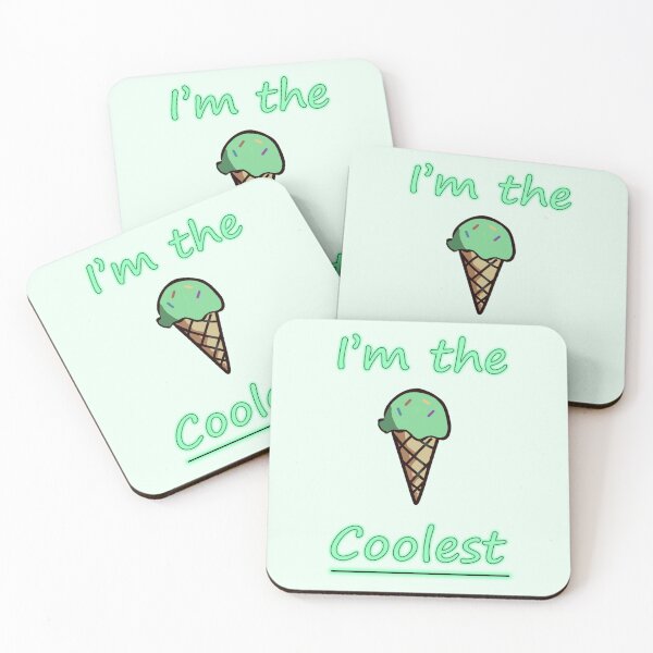 Item preview, I'm the Coolest (Ice Cream) - Green designed and sold by Photoshop Is My Passion.