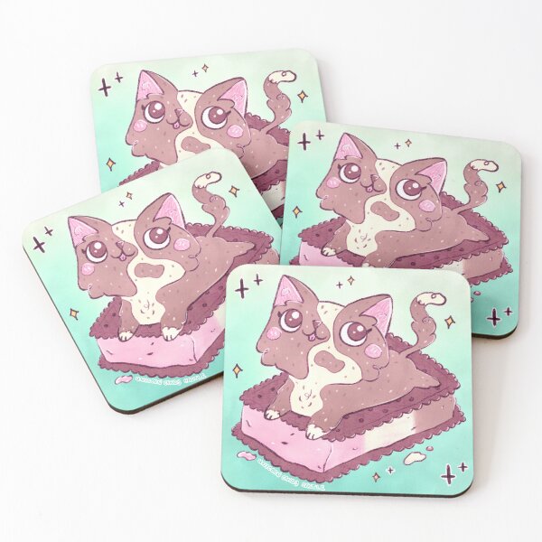Item preview, Neapolitan Ice Cream Sandwich Cat - Ice Cream Kitty designed and sold by UnicornCandyCas.