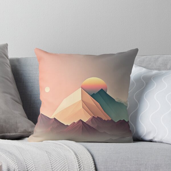 Item preview, Mountain Fogs, Sun, Sky, Moon & Pastel Tones, Minimalistic designed and sold by Melih Yasar.