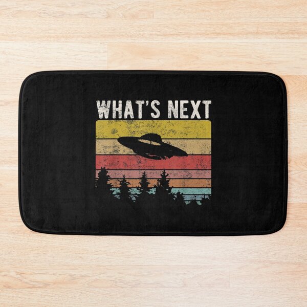 Item preview, What's Next Sarcastic Retro Sunset Extraterrestrial UFO designed and sold by Qudkin.