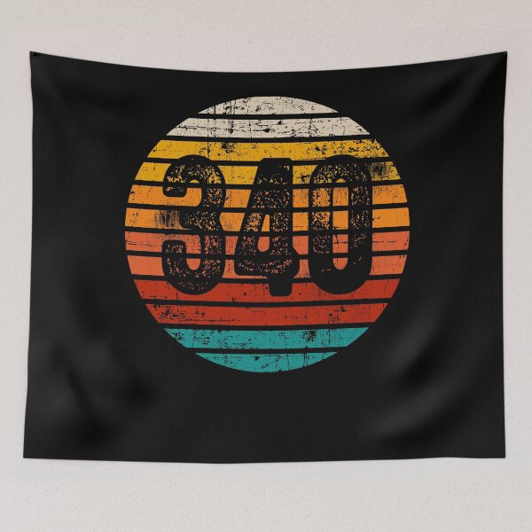 Item preview, Distressed Vintage Sunset 340 Area Code designed and sold by Gold Wings Tees.