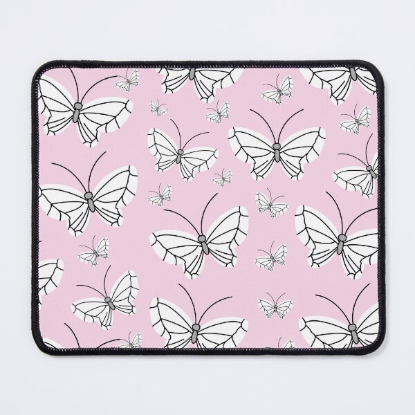 Item preview, Modern Aesthetic White Butterfly Minimalist Pattern Design On A Soft Pastel PinkBackground designed and sold by Kodexstore.