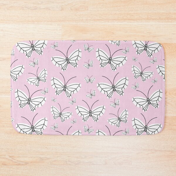 Item preview, Modern Aesthetic White Butterfly Minimalist Pattern Design On A Soft Pastel PinkBackground  designed and sold by Kodexstore.